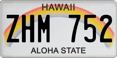 HI license plate ZHM752