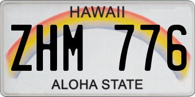 HI license plate ZHM776