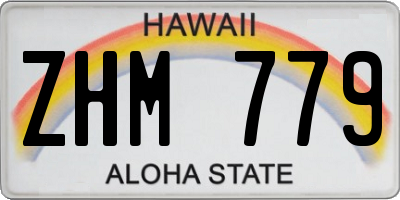 HI license plate ZHM779