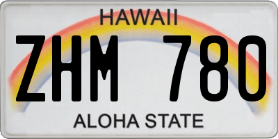 HI license plate ZHM780