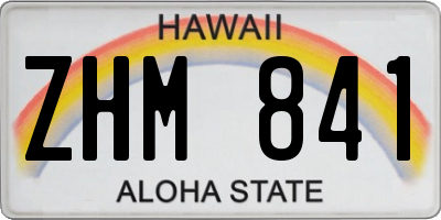 HI license plate ZHM841