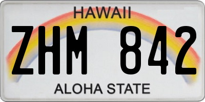 HI license plate ZHM842