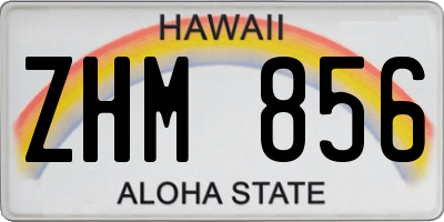 HI license plate ZHM856