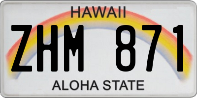 HI license plate ZHM871