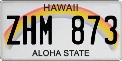 HI license plate ZHM873