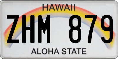 HI license plate ZHM879