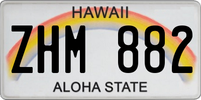 HI license plate ZHM882