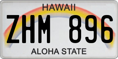 HI license plate ZHM896