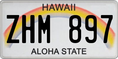 HI license plate ZHM897