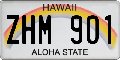 HI license plate ZHM901