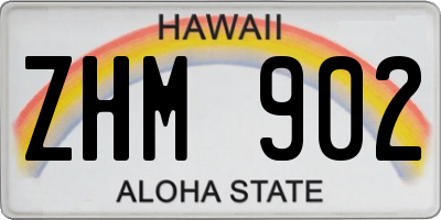 HI license plate ZHM902