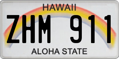HI license plate ZHM911