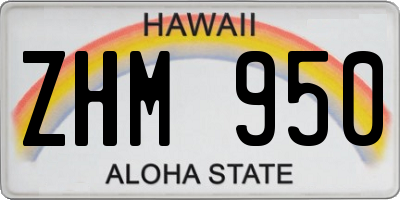 HI license plate ZHM950
