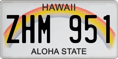 HI license plate ZHM951