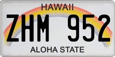 HI license plate ZHM952