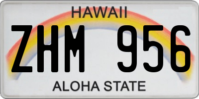 HI license plate ZHM956