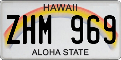 HI license plate ZHM969