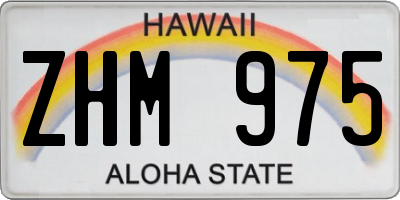 HI license plate ZHM975