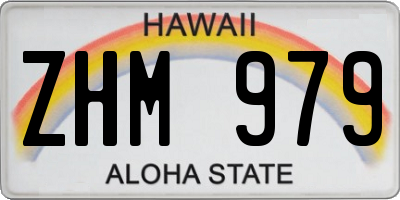 HI license plate ZHM979