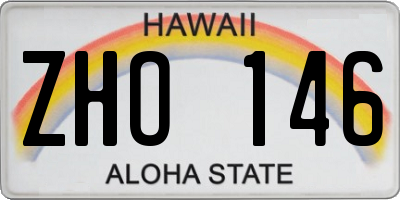 HI license plate ZHO146