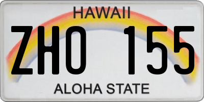 HI license plate ZHO155