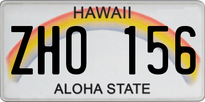 HI license plate ZHO156