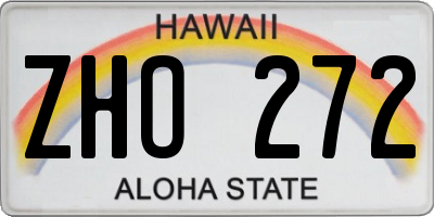 HI license plate ZHO272