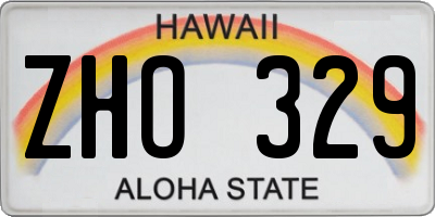 HI license plate ZHO329