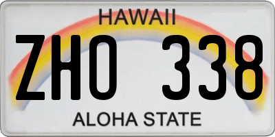 HI license plate ZHO338