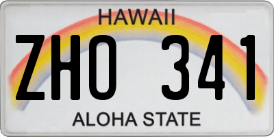 HI license plate ZHO341