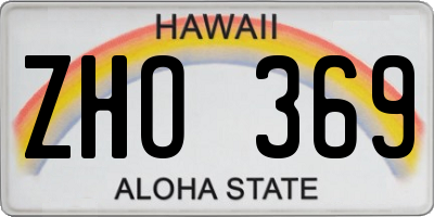 HI license plate ZHO369