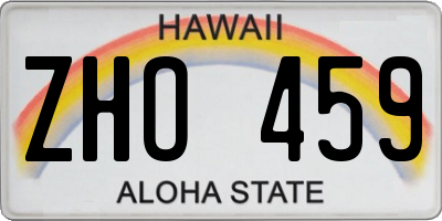 HI license plate ZHO459