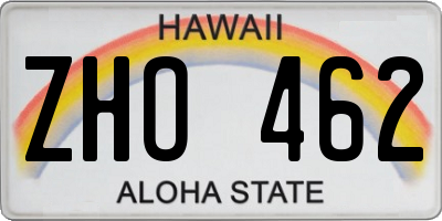 HI license plate ZHO462