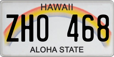 HI license plate ZHO468