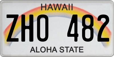 HI license plate ZHO482