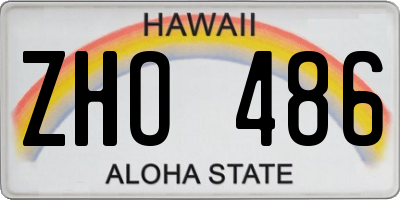 HI license plate ZHO486