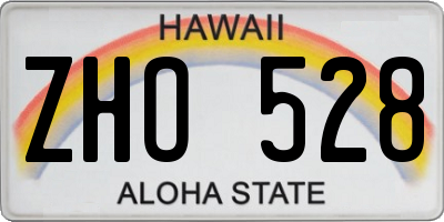 HI license plate ZHO528