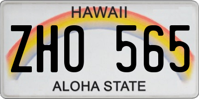 HI license plate ZHO565