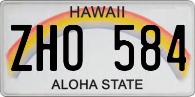 HI license plate ZHO584