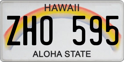 HI license plate ZHO595