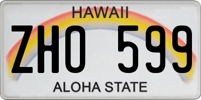 HI license plate ZHO599