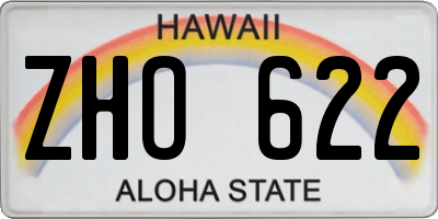 HI license plate ZHO622