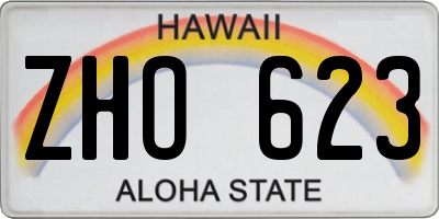 HI license plate ZHO623
