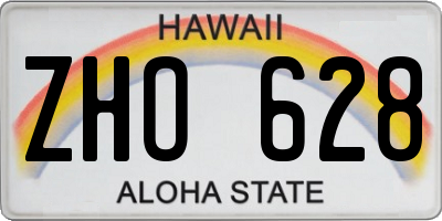 HI license plate ZHO628