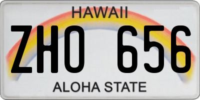 HI license plate ZHO656