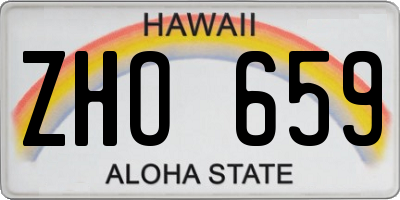 HI license plate ZHO659