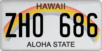 HI license plate ZHO686