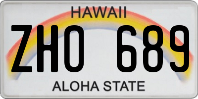 HI license plate ZHO689