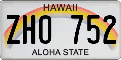 HI license plate ZHO752