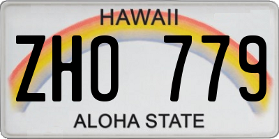 HI license plate ZHO779